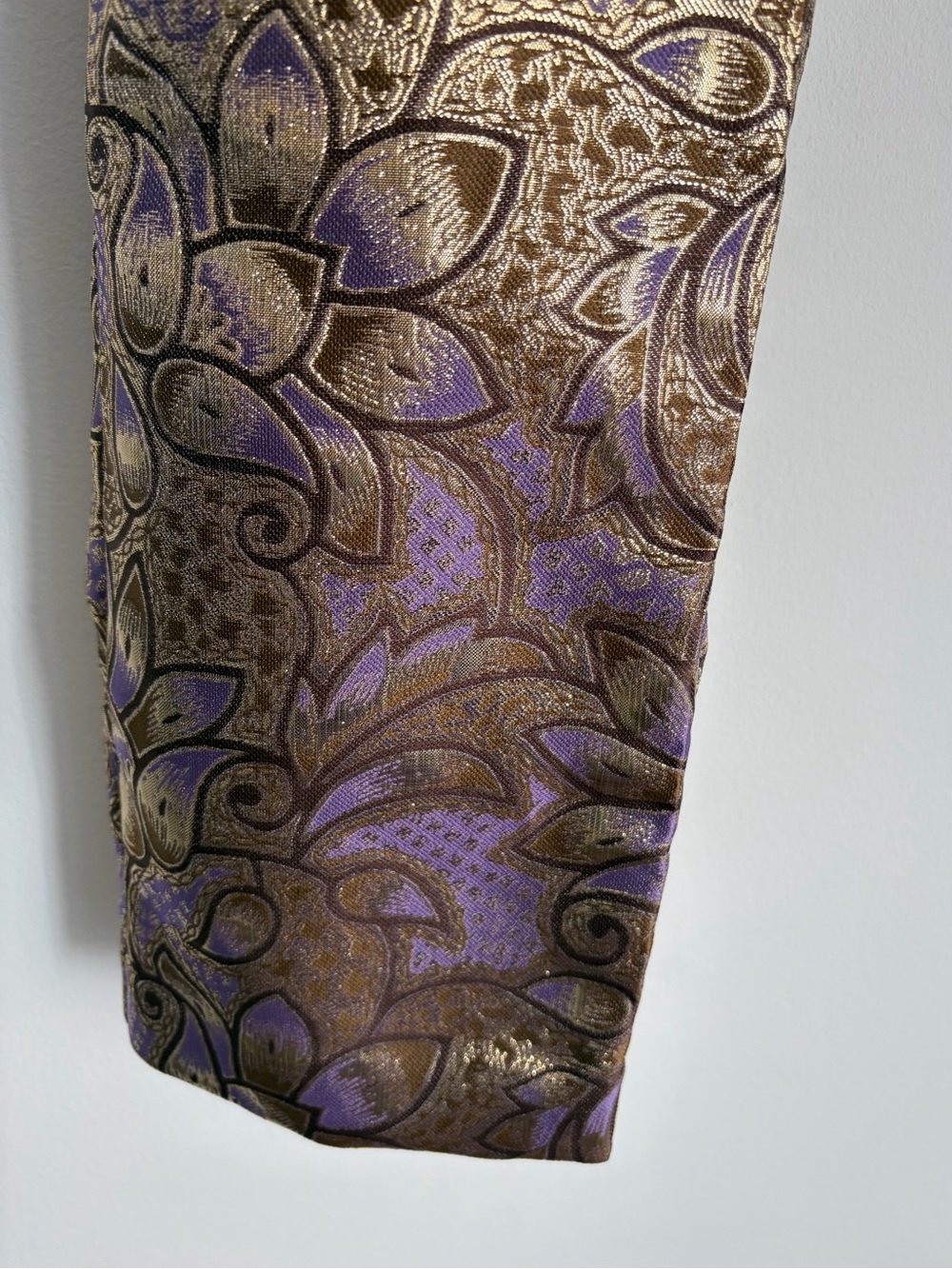 Marni at H&M Metallic Brocade Paisley Crop Pants Artsy Mod Size 8 - Picture 4 of 6
